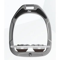 Produktbild von Flex-on Ultra Grip Flex-On Green Composite Flachsteigbügel in Alu Grau Braun