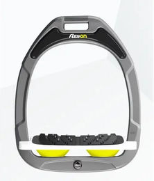 Flex-On Ultra Grip Neigungssteigbügel aus Green Composite in Aluminium Weiß Gelb – Bild 1 von 1