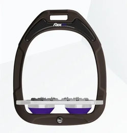 Flex-on Ultra Grip Plattensteigbügel aus Green Composite in Braun Grau Violett – Bild 1 von 1