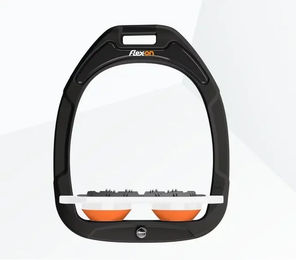 Flex-on Ultra Grip Plattensteigbügel aus Green Composite in Schwarz Weiß Orange – Bild 1 von 1