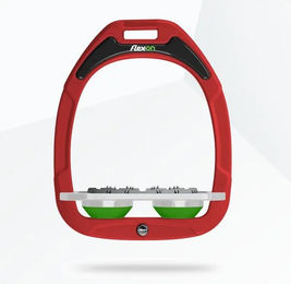 Flex-on Ultra Grip Plattensteigbügel Green Composite Rot Grau Grün – Bild 1 von 1