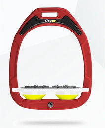Flex-on Ultra Grip Plattensteigbügel Green Composite Rot Weiß Gelb – Bild 1 von 1