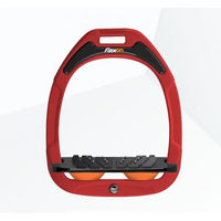 Produktbild von Flex-On Ultra Grip Schrägreiter Steigbügel Green Composite Rot Schwarz Orange