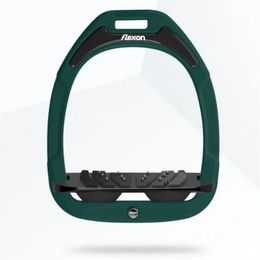Flex-On Ultra Grip Schrägsteigbügel aus Aluminium und Composite in Schwarz und Grün – Bild 1 von 1