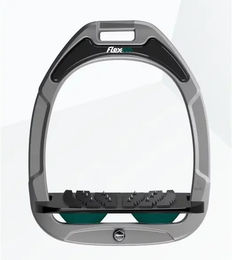 Flex-On Ultra Grip Schrägsteigbügel aus Composite in Schwarz-Grün mit Aluminium – Bild 1 von 1