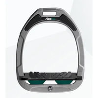 Produktbild von Flex-On Ultra Grip Schrägsteigbügel aus Composite in Schwarz-Grün mit Aluminium