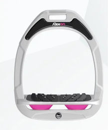 Flex-On Ultra Grip Schrägsteigbügel aus Green Composite in Weiß Grau Rosa – Bild 1 von 1