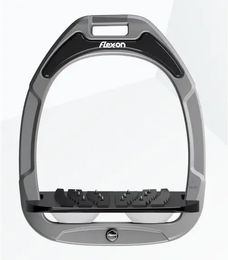 Flex-On Ultra Grip Steigbügel aus Aluminium und Composite in Schwarz/Weiß mit Neigung – Bild 1 von 1