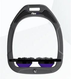 Flex-On Ultra Grip Steigbügel aus Green Composite in Anthrazit Schwarz Violett – Bild 1 von 1