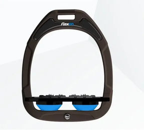 Flex-On Ultra Grip Steigbügel aus Green Composite in Braun/Schwarz/Blau – Bild 1 von 1