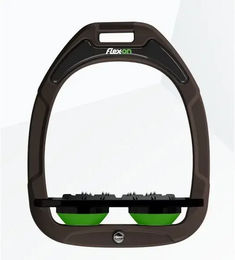 Flex-On Ultra Grip Steigbügel aus Green Composite in Braun/Schwarz/Grün – Bild 1 von 1