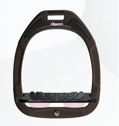 Flex-On Ultra-Grip Steigbügel aus Green Composite in braun/schwarz/rosa – Bild 1 von 1
