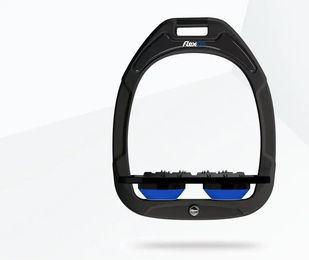 Flex-On Ultra Grip Steigbügel aus Green Composite in Grün/Schwarz/Blau – Bild 1 von 1