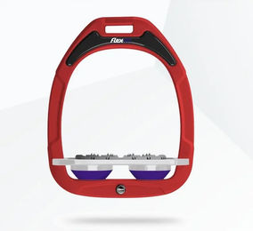Flex-On Ultra Grip Steigbügel aus Green Composite in Rot Grau Violett – Bild 1 von 1