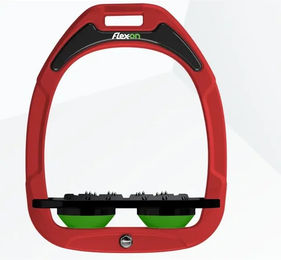 Flex-On Ultra Grip Steigbügel aus Green Composite in Rot Schwarz Grün – Bild 1 von 1
