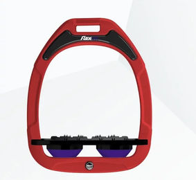 Flex-On Ultra Grip Steigbügel aus Green Composite in Rot Schwarz Violett – Bild 1 von 1