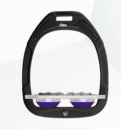 Flex-On Ultra Grip Steigbügel aus Green Composite in Schwarz Grau Violett – Bild 1 von 1