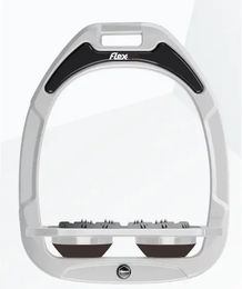 Flex-On Ultra Grip Steigbügel aus Green Composite in Weiß Grau Braun – Bild 1 von 1