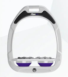 Flex-On Ultra Grip Steigbügel aus Green Composite in Weiß Grau Violett – Bild 1 von 1