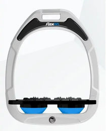 Flex-On Ultra Grip Steigbügel aus Green Composite in Weiß/Schwarz/Blau – Bild 1 von 1