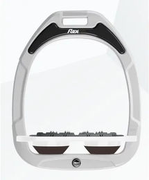 Flex-On Ultra Grip Steigbügel aus Green Composite in Weiß/Weiß/Braun – Bild 1 von 1