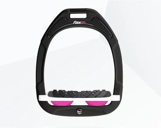 Flex-On Ultra Grip Steigbügel Composite in Grün/Weiß/Rosa – Bild 1 von 1