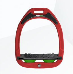 Flex-On Ultra Grip Steigbügel Composite in Rot Schwarz Grün – Bild 1 von 1