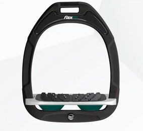 Flex-On Ultra Grip Steigbügel Composite Schwarz Grau Grün – Bild 1 von 1