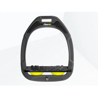 Produktbild von Flex-on Ultra Grip Steigbügel Green Composite Anthrazit Schwarz Gelb