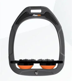 Flex-On Ultra Grip Steigbügel Green Composite Anthrazit Schwarz Orange – Bild 1 von 1