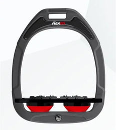 Flex-On Ultra Grip Steigbügel Green Composite Anthrazit Schwarz Rot – Bild 1 von 1