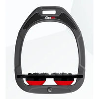 Produktbild von Flex-On Ultra Grip Steigbügel Green Composite Anthrazit Schwarz Rot