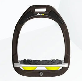 Flex-On Ultra Grip Steigbügel Green Composite braun grau gelb – Bild 1 von 1