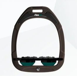 Flex-On Ultra Grip Steigbügel Green Composite in Braun/Schwarz/Grün – Bild 1 von 1
