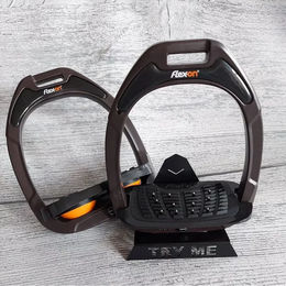 Flex-On Ultra Grip Steigbügel Green Composite in braun/schwarz/orange – Bild 1 von 1