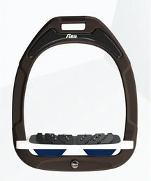 Flex-On Ultra Grip Steigbügel Green Composite in Braun Weiß Marine – Bild 1 von 1