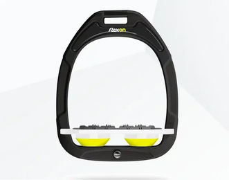 Flex-On Ultra Grip Steigbügel Green Composite in Grün Weiß Gelb – Bild 1 von 1