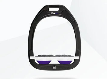 Flex-On Ultra Grip Steigbügel Green Composite in Grün Weiß Violett – Bild 1 von 1