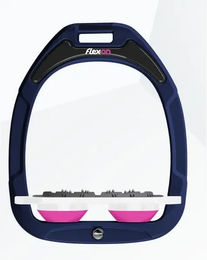 Flex-On Ultra Grip Steigbügel Green Composite in Marine Weiß Rosa – Bild 1 von 1