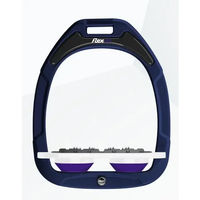 Produktbild von Flex-on Ultra Grip Steigbügel Green Composite in Marine Weiß Violett