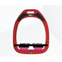 Produktbild von Flex-On Ultra Grip Steigbügel Green Composite in Rot Schwarz Rosa