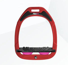 Flex-On Ultra Grip Steigbügel Green Composite in Rot Schwarz Rosa – Bild 1 von 1