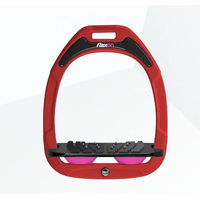 Produktbild von Flex-On Ultra Grip Steigbügel Green Composite in Rot Schwarz Rosa