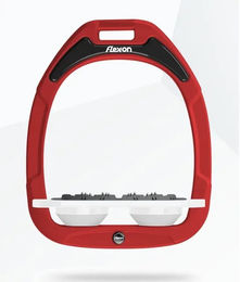 Flex-On Ultra Grip Steigbügel Green Composite Rot Weiß – Bild 1 von 1