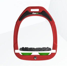 Flex-On Ultra Grip Steigbügel Green Composite Rot Weiß Grün – Bild 1 von 1