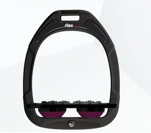 Flex-On Ultra Grip Steigbügel Green Composite Schwarz/Schwarz/Plum – Bild 1 von 1