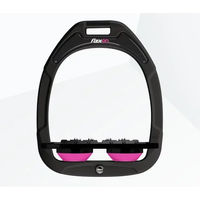 Produktbild von Flex-On Ultra Grip Steigbügel Green Composite Schwarz/Schwarz/Rosa