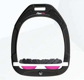 Flex-On Ultra Grip Steigbügel Green Composite Schwarz Weiß Rosa – Bild 1 von 1