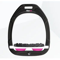 Produktbild von Flex-On Ultra Grip Steigbügel Green Composite Schwarz Weiß Rosa