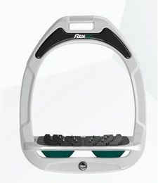 Flex-On Ultra Grip Steigbügel Green Composite Weiß Grau Grün – Bild 1 von 1